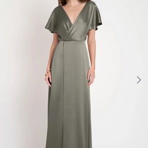 Jenny Yoo Raya Bridesmaid Dress in Moss